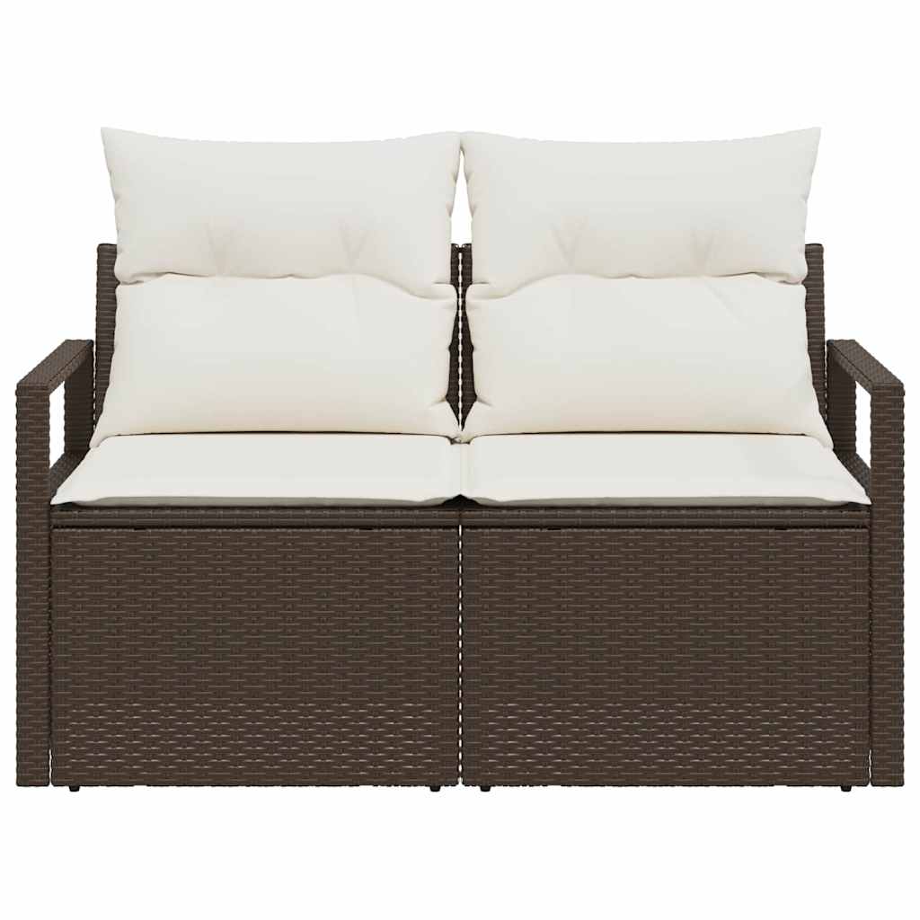 Gartensofa Braun 120 x 62 x 69cm Poly-Rattan